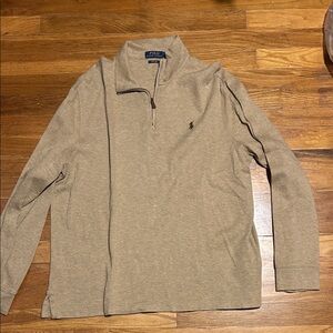 Ralph Lauren Light Brown Quarter-Zip Sweater